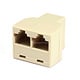 Monoprice 8P8C RJ45 T Adapter, 1x Female to 2x Female