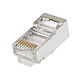 8P8C RJ45 Shielded Plug for Round Stranded or Solid Cat5 Ethernet Cable, 100 pcs/pack