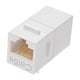 8P8C RJ45 Cat5e Inline Coupler Type Keystone Jack, White