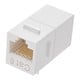 8P8C RJ45 Cat6 Inline Coupler Type Keystone Jack, White