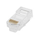 8P8C RJ45 Plug for Flat Stranded Ethernet Cable, 50 pcs/pack