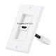 1-port 2-piece Inset Wall Plate with 4in Built-in Flexible High Speed HDMI Cable With Ethernet, White
