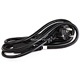 6ft 18AWG European Power Cord Cable - H05VV-F NEMA C13 - Black