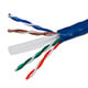 Monoprice Cat6 Ethernet Bulk Cable - Solid, 550MHz, UTP, CMR, Riser Rated, Pure Bare Copper Wire, 23AWG, 1000ft, Blue