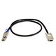 1m 28AWG External SAS 34pin (SFF-8470) Male w/ Thumbscrews to Mini SAS 26pin (SFF-8088) Male Cable - Black