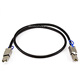 1m 28AWG External Mini SAS 26pin (SFF-8088) Male to Mini SAS 26pin (SFF-8088) Male Cable - Black