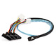 1m 30AWG Internal Mini SAS 36pin (SFF-8087) Male to SAS 29pin Female and 4pin Power (SFF-8482) Cable, Black
