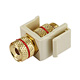 Monoprice Keystone Jack - Banana Jack w/Red Ring (Screw Type) - Ivory