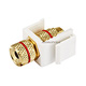 Keystone Jack - Banana Jack w/Red Ring (Screw Type) - White