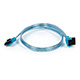 Monoprice 18inch SATA 6Gbps Cable w/Locking Latch (90 Degree to 180 Degree) - UV Blue