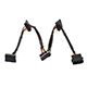 Monoprice 24inch 4pin MOLEX Male to (4) 15pin SATA II Female Power Cable (Net Jacket)