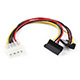 Monoprice 8inch 4pin MOLEX Male to Two 15pin SATA II Female w/ 90 degree Power Cable