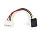 Monoprice 8inch SATA 15pin Female to Molex 4pin Male Power Adapter (90 Degree)