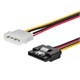 Monoprice 8inch SATA 15pin Female w/ Latch to Molex 4pin Male Power Adapter