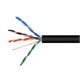 Monoprice Cat5e Ethernet Bulk Cable - Stranded, 350Mhz, UTP, CM, Pure Bare Copper Wire, 24AWG, 1000ft, Black