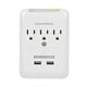 Monoprice 3 Outlet Power Surge Protector Wall Tap w/ 2 USB Ports 2.1A - 540 Joules