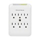 Monoprice 6 Outlet Power Surge Protector Slim Wall Tap - 540 Joules