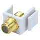 Keystone Jack - Modular F Type (White) - (No Logo)