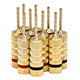 Monoprice 5 PAIRS OF High-Quality Gold Plated Speaker Pin Plugs, Pin Screw Type
