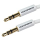 Monoprice 3ft Coiled 3.5mm Male To 3.5mm Male Stereo Audio Cable - White