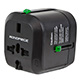 Compact Cube Universal Travel Adapter - Black