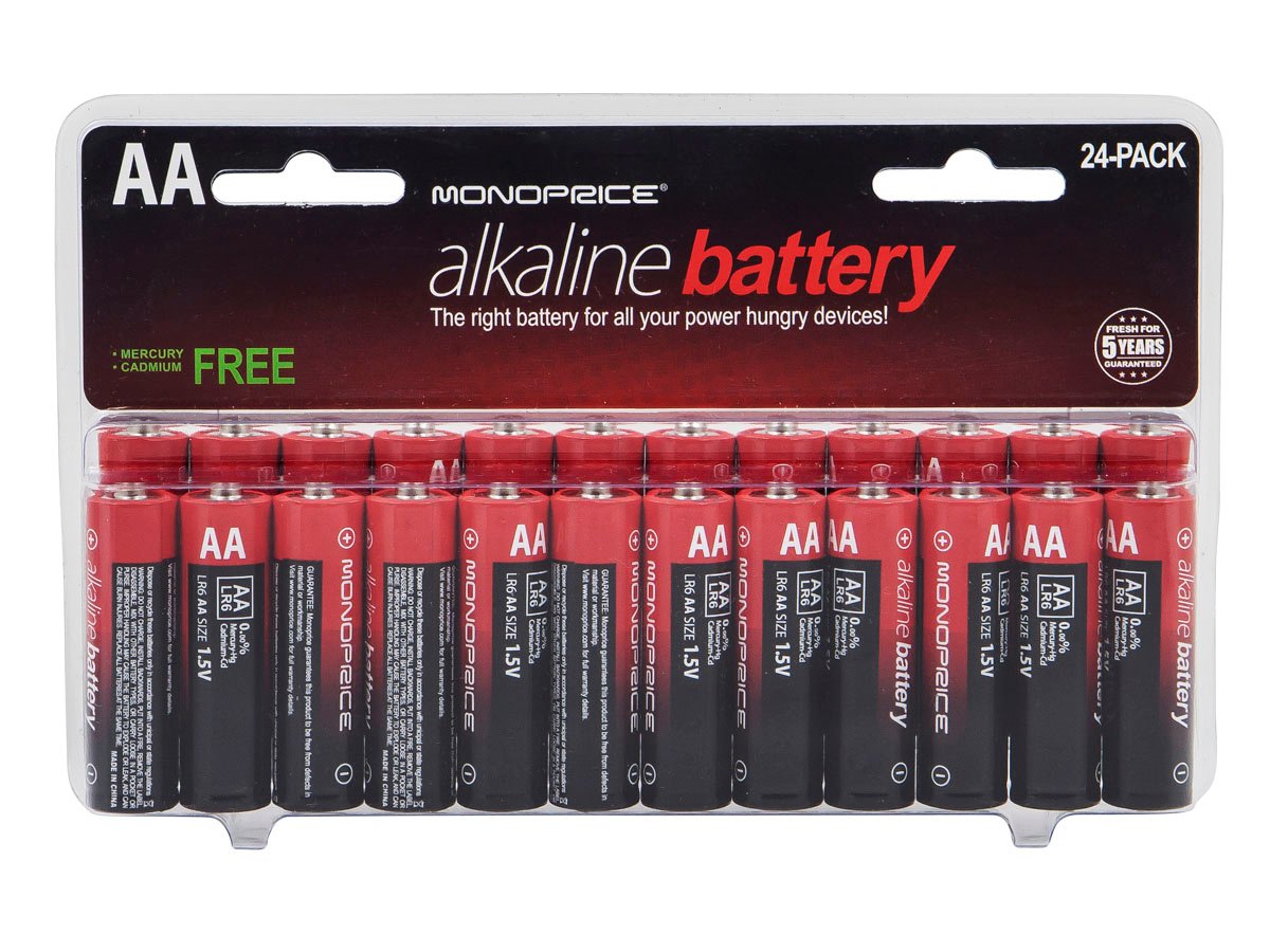 Monoprice AA Alkaline Battery, 24-Pack - main image