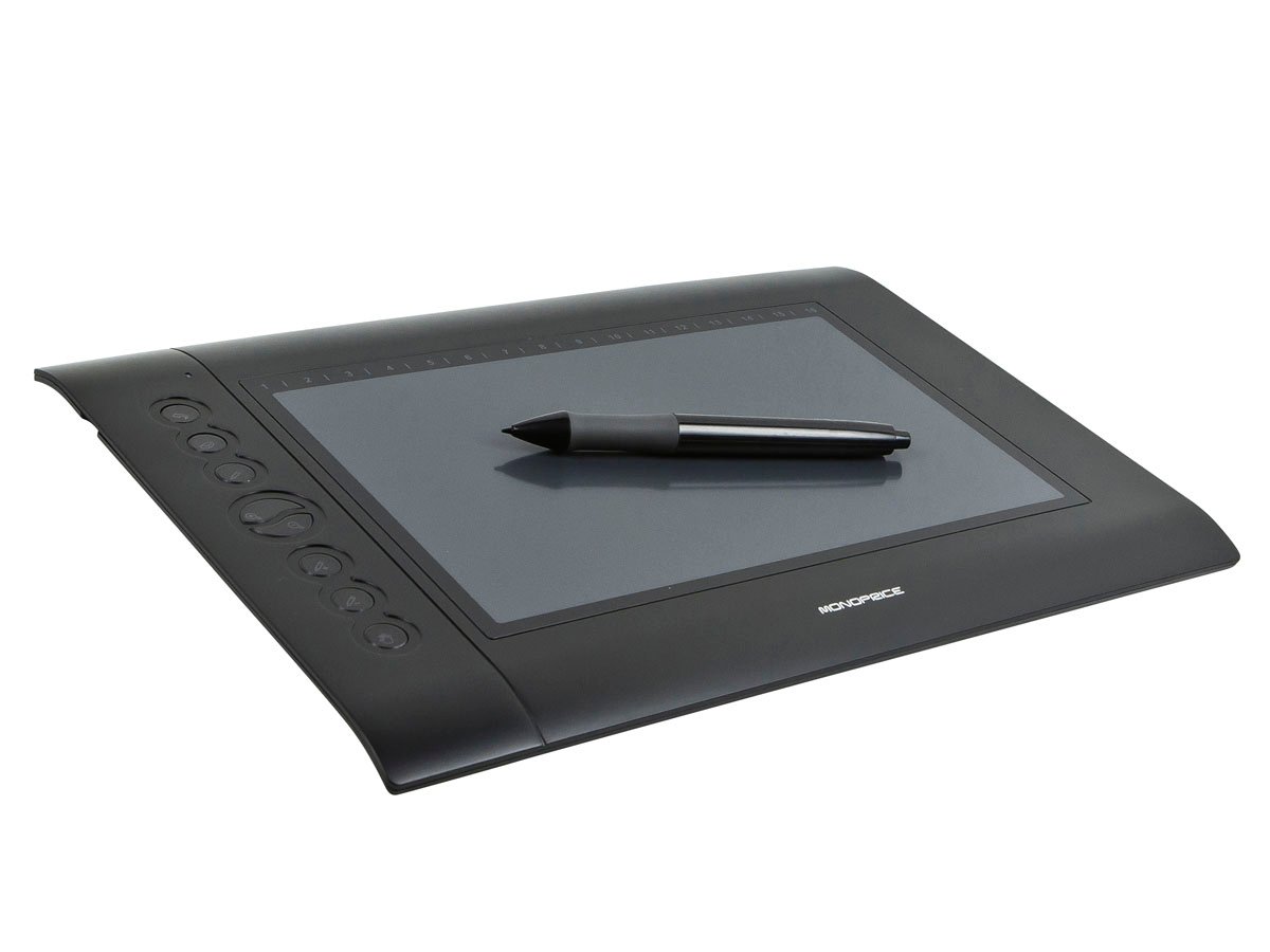 Monoprice 10 x 6.25-inch Graphic Drawing Tablet (4000 LPI, 200 RPS, 2048 Levels)