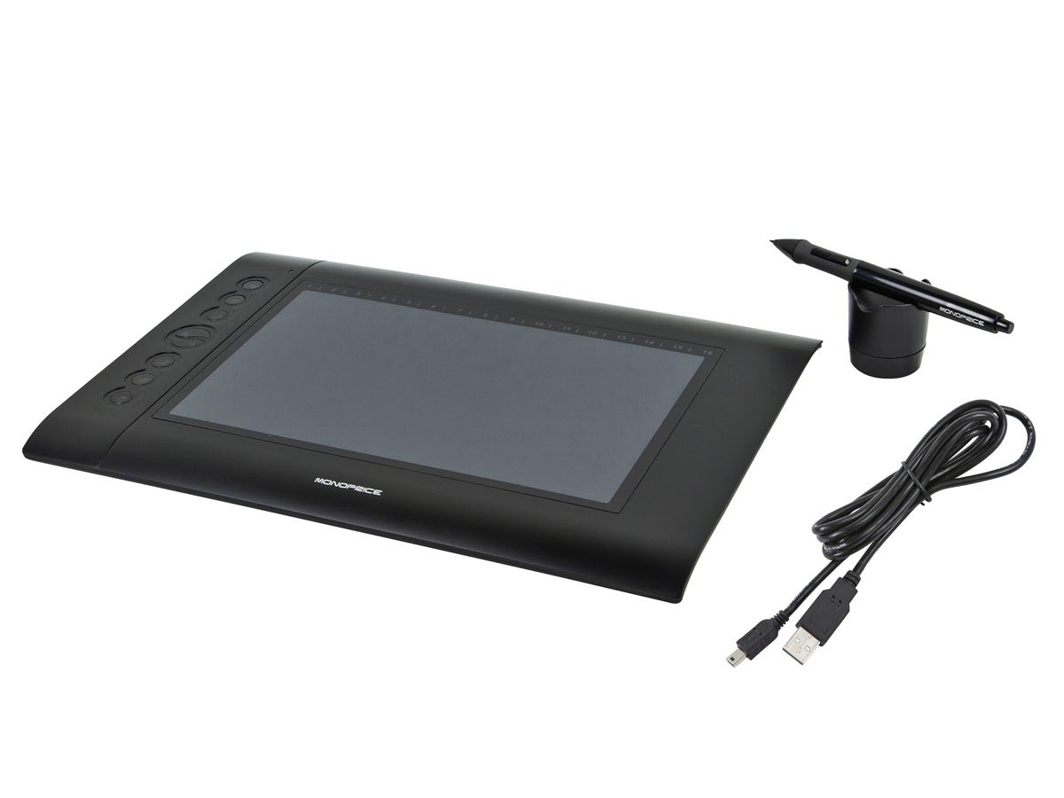 Monoprice 10 X 6 25 Inch Graphic Drawing Tablet 4000 Lpi 200 Rps 2048 Levels Monoprice Com