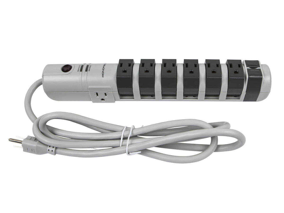 Power Gear 8 Outlet Power Strip Surge Protector 7 ft Extension Cord