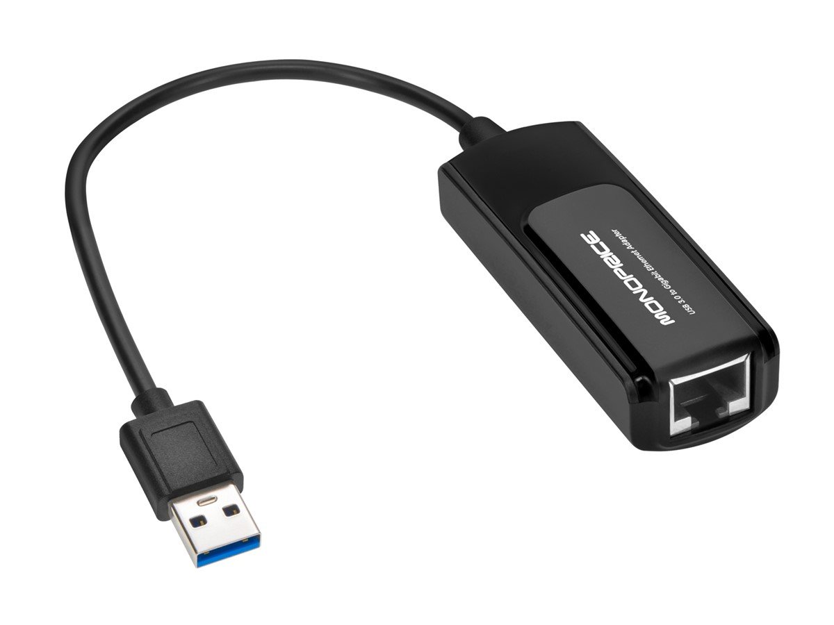 Basics USB 3.0 to 10/100/1000 Gigabit Ethernet Internet Adapter,  Black