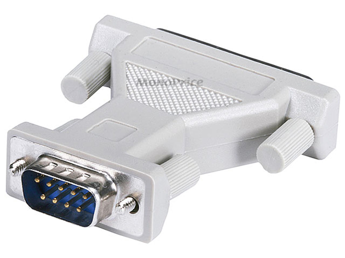 Monoprice DB9M/DB25M, Adapter, Molded - Monoprice.com