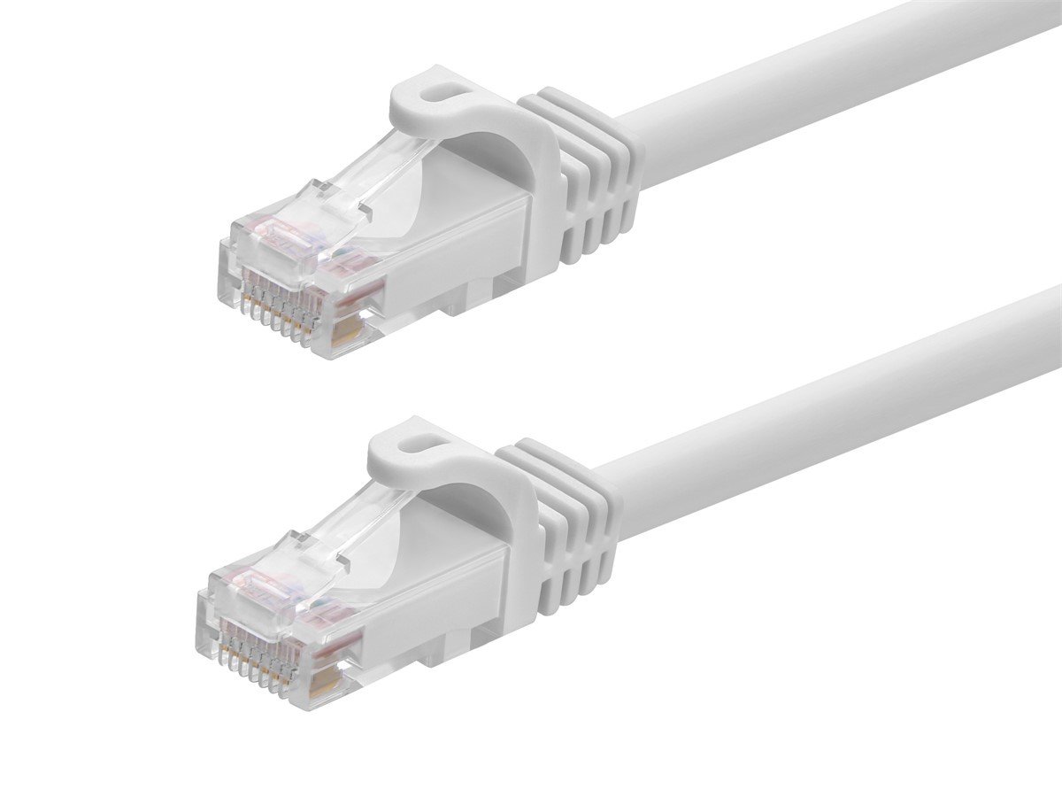 Photos - Ethernet Cable Monoprice Cat6 7ft White Patch Cable, UTP, 24AWG, 550MHz, Pure B 