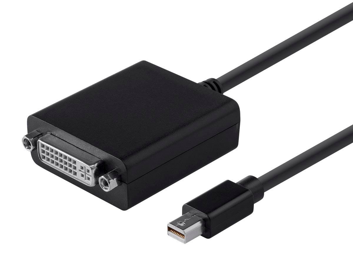 Monoprice Mini DisplayPort 1.1 to DVI Adapter, Black - main image