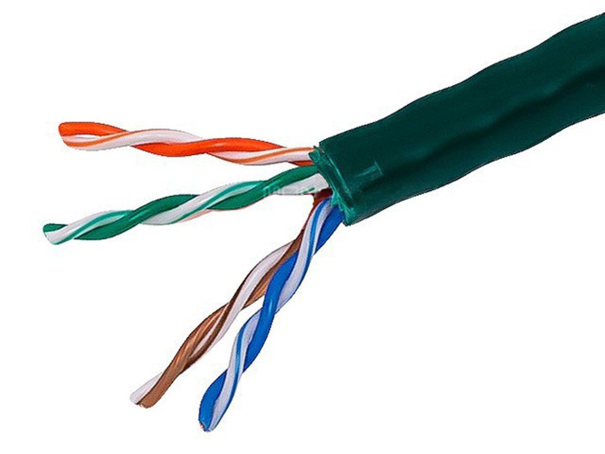 Photos - Ethernet Cable Monoprice Cat5e 1000ft Green CMR UL Bulk Cable, UTP, Solid, 24AW 