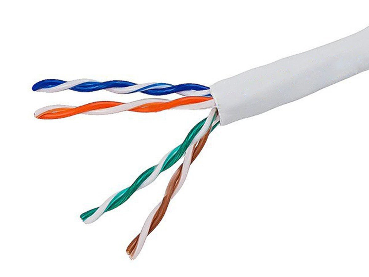 Photos - Ethernet Cable Monoprice Cat5e 1000ft White CMR UL Bulk Cable, UTP, Solid, 24AW 