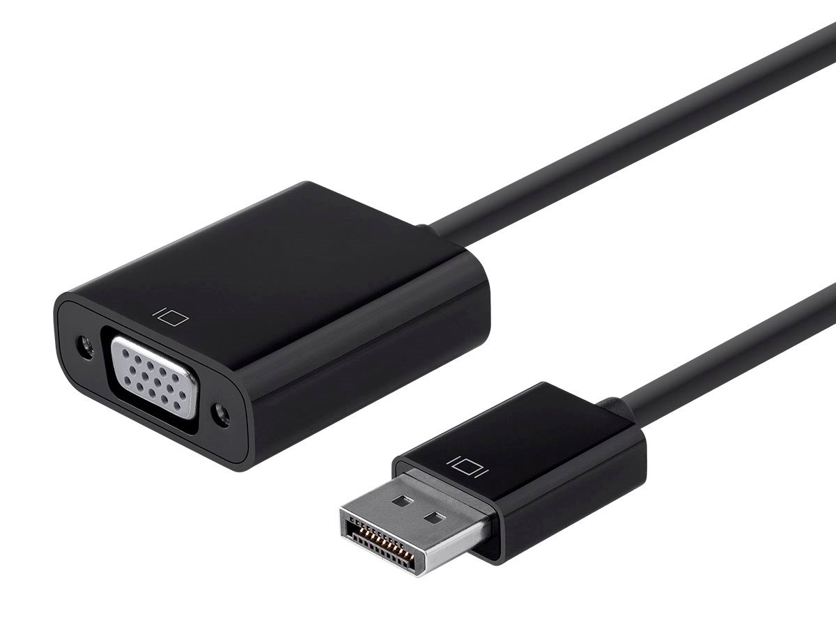 Monoprice DisplayPort 1.2a to VGA Active Adapter, Black - main image