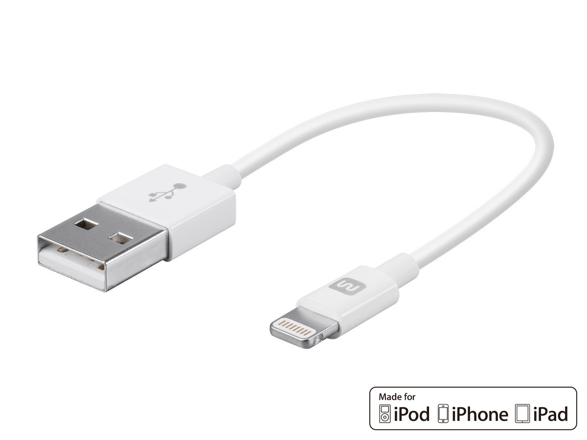 Câble court chargeur iPhone 5, 6, iPad Retina Certifié APPLE MFi