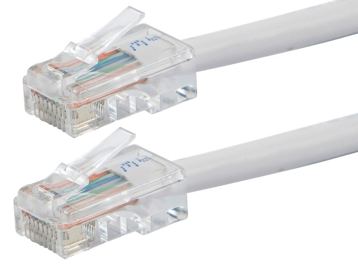 Photos - Ethernet Cable Monoprice Cat6 3ft White Patch Cable, UTP, 24AWG, 550MHz, Pure B 