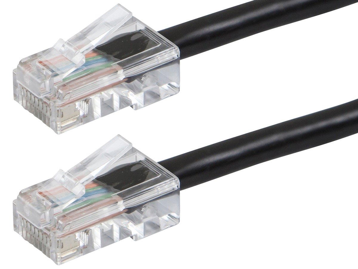 Photos - Ethernet Cable Monoprice Cat6 20ft Black Patch Cable, UTP, 24AWG, 550MHz, Pure 