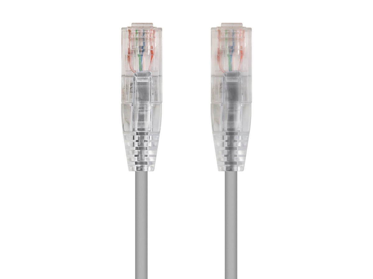 Monoprice Cat6 Ethernet Bulk Cable SlimRun Series 118565 1000 feet Stranded 550Mhz UTP Pure Bare Copper Wire 28AWG Gray 