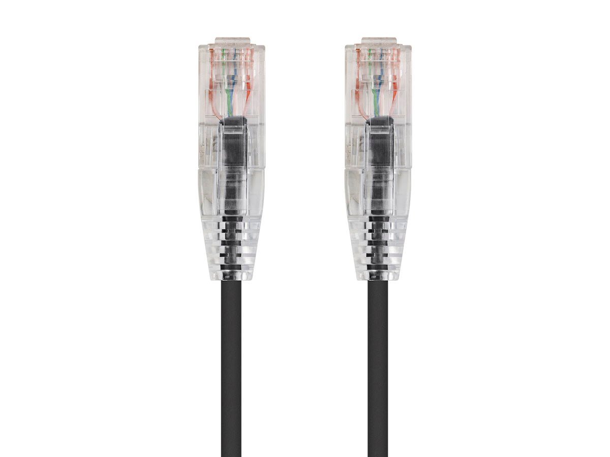 Photos - Ethernet Cable Monoprice Cat6 2ft Black Component Level Patch Cable, UTP, 28AWG 