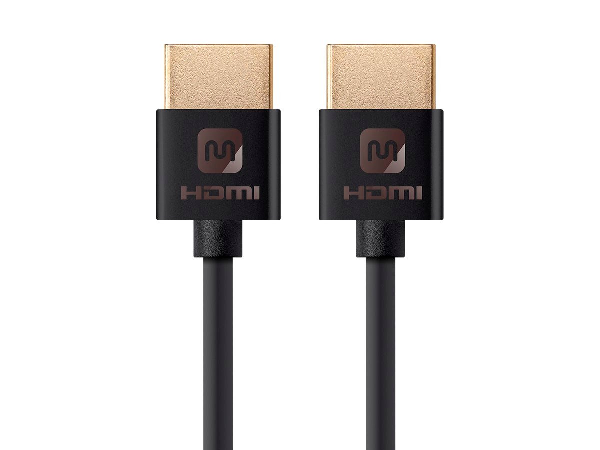 Monoprice 4K Slim High Speed HDMI Cable 0.5ft - 18Gbps Black - main image