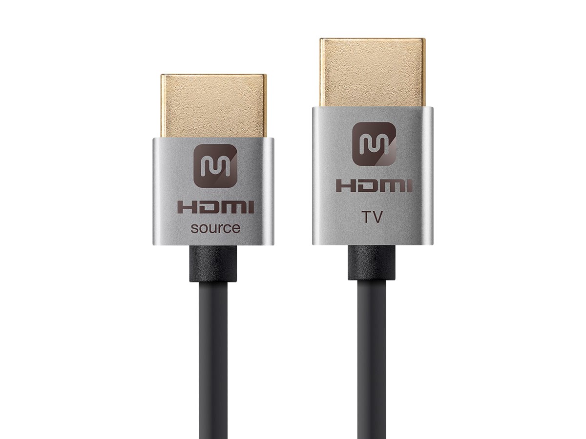 Monoprice 4K Slim High Speed HDMI Cable 3ft - 18Gbps Active Silver - main image