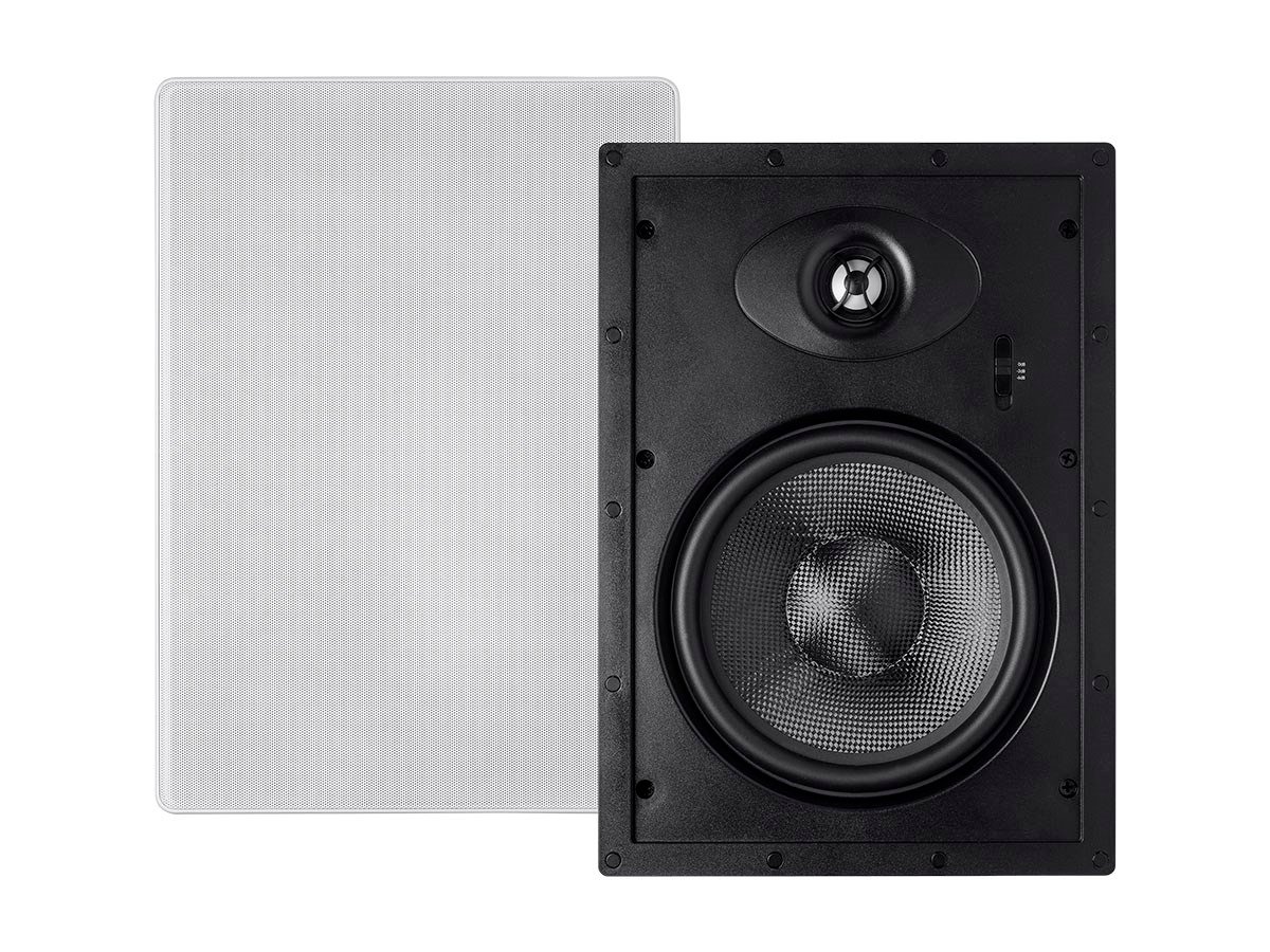 Monoprice Alpha In-Wall Speakers 8in Carbon Fiber 2-way (pair)