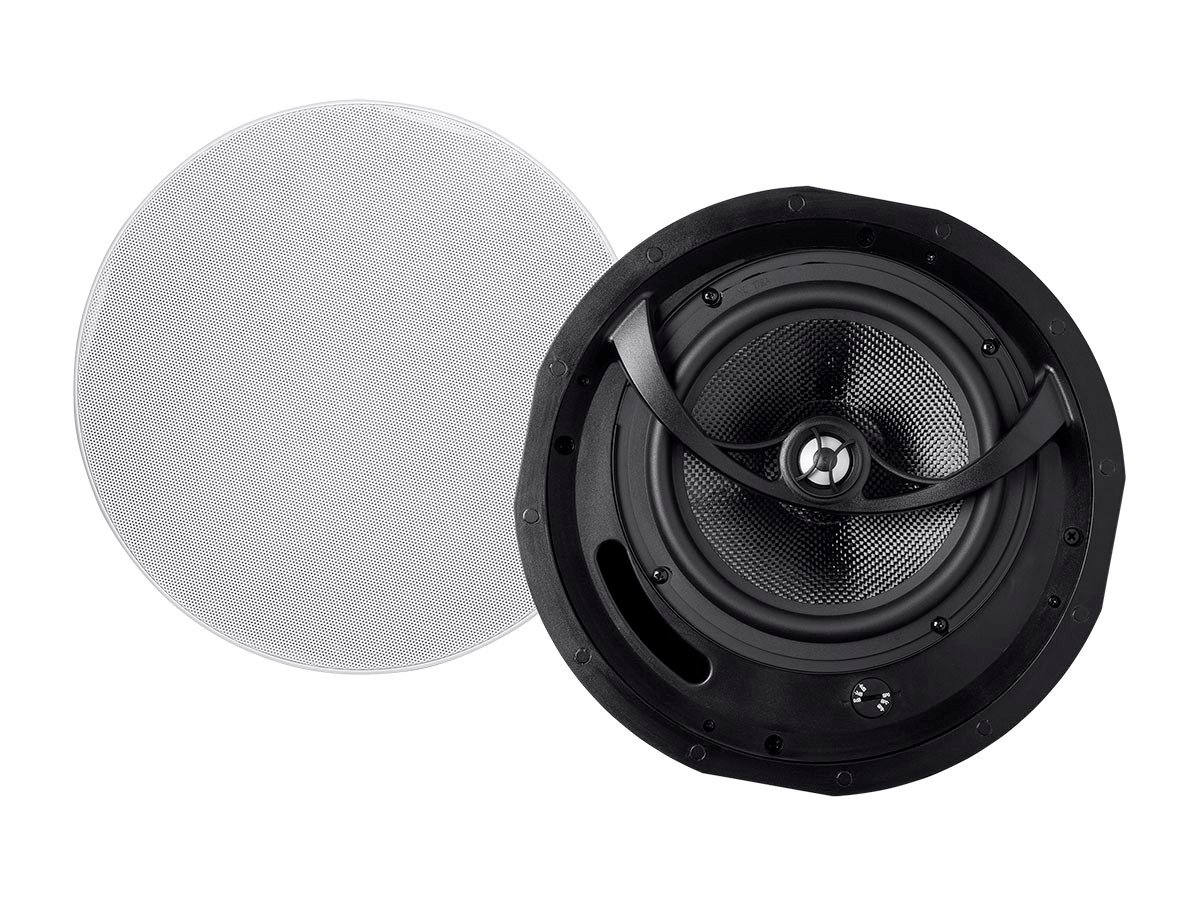 Monoprice Alpha Ceiling Speakers 8in Carbon Fiber 2-way (pair) - main image