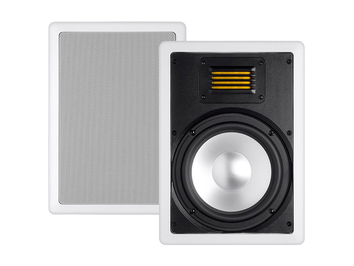 Single with Ribbon Tweeter Monoprice 3-Way Carbon Fiber in-Wall Speaker Center Channel Dual 5.25-inch Amber Series