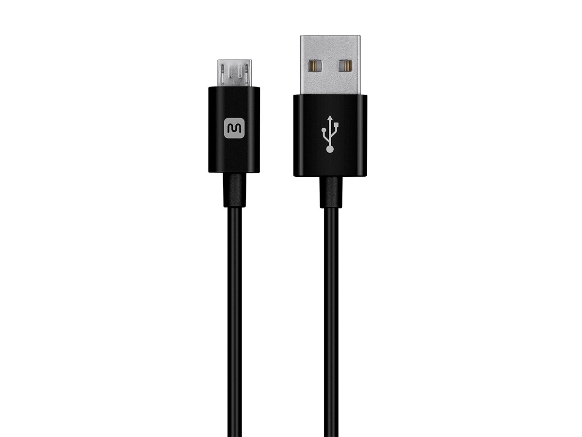 Monoprice Select Series USB-A To Micro B Cable, 2.4A, 22/30AWG, Black, 3ft