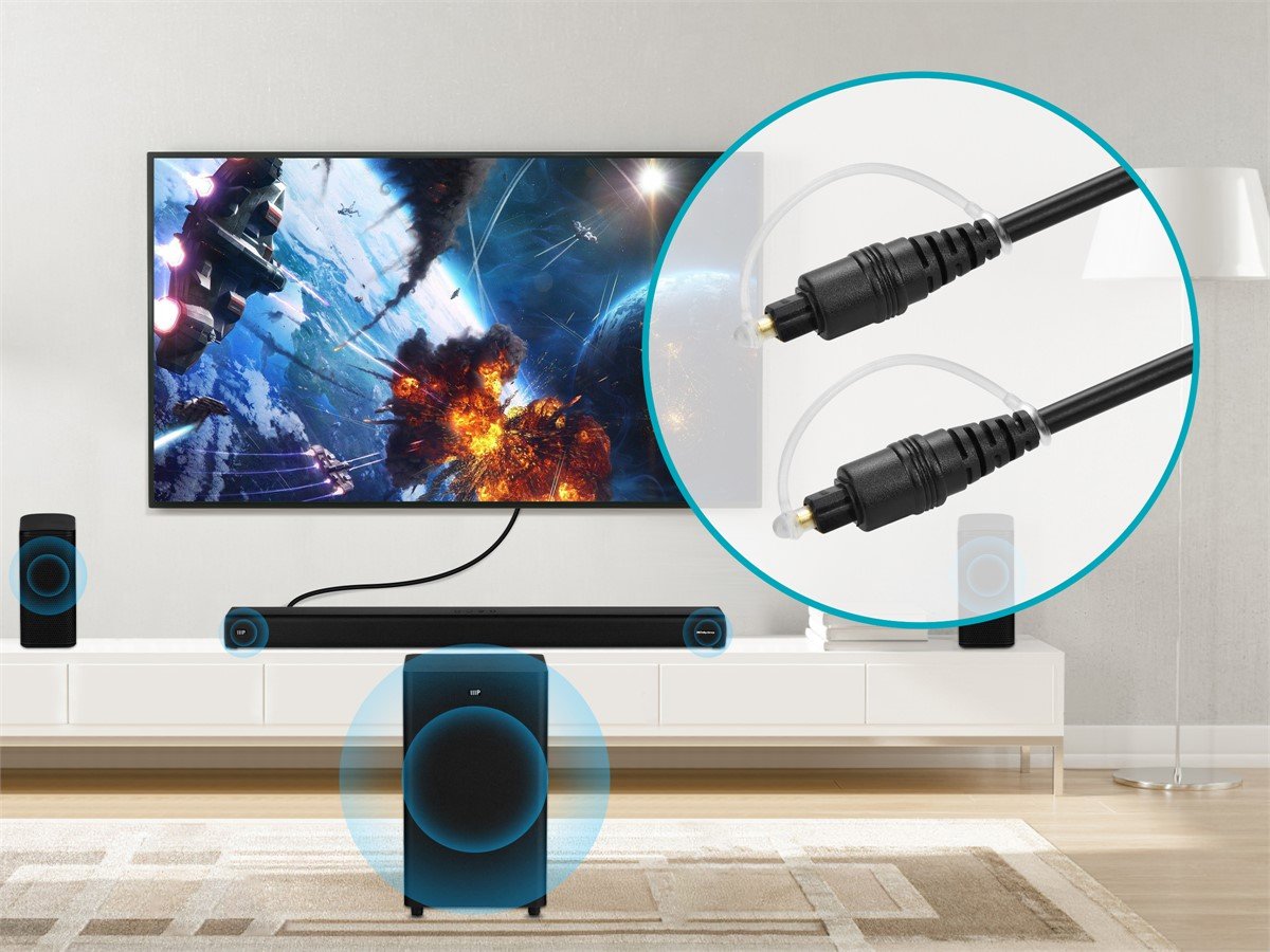 6ft Optical Toslink Digital Audio Cable