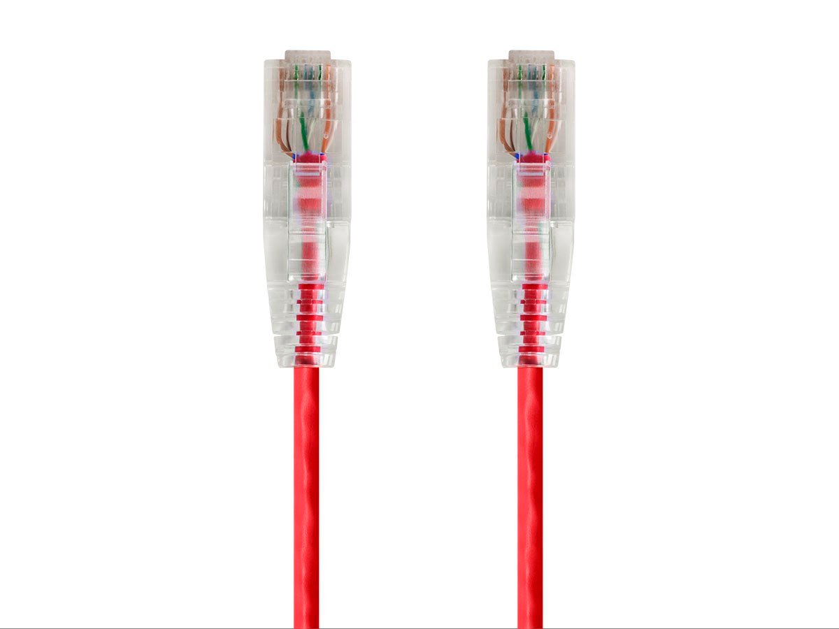 Photos - Ethernet Cable Monoprice Cat6 6in Red Component Level Patch Cable, UTP, 28AWG, 