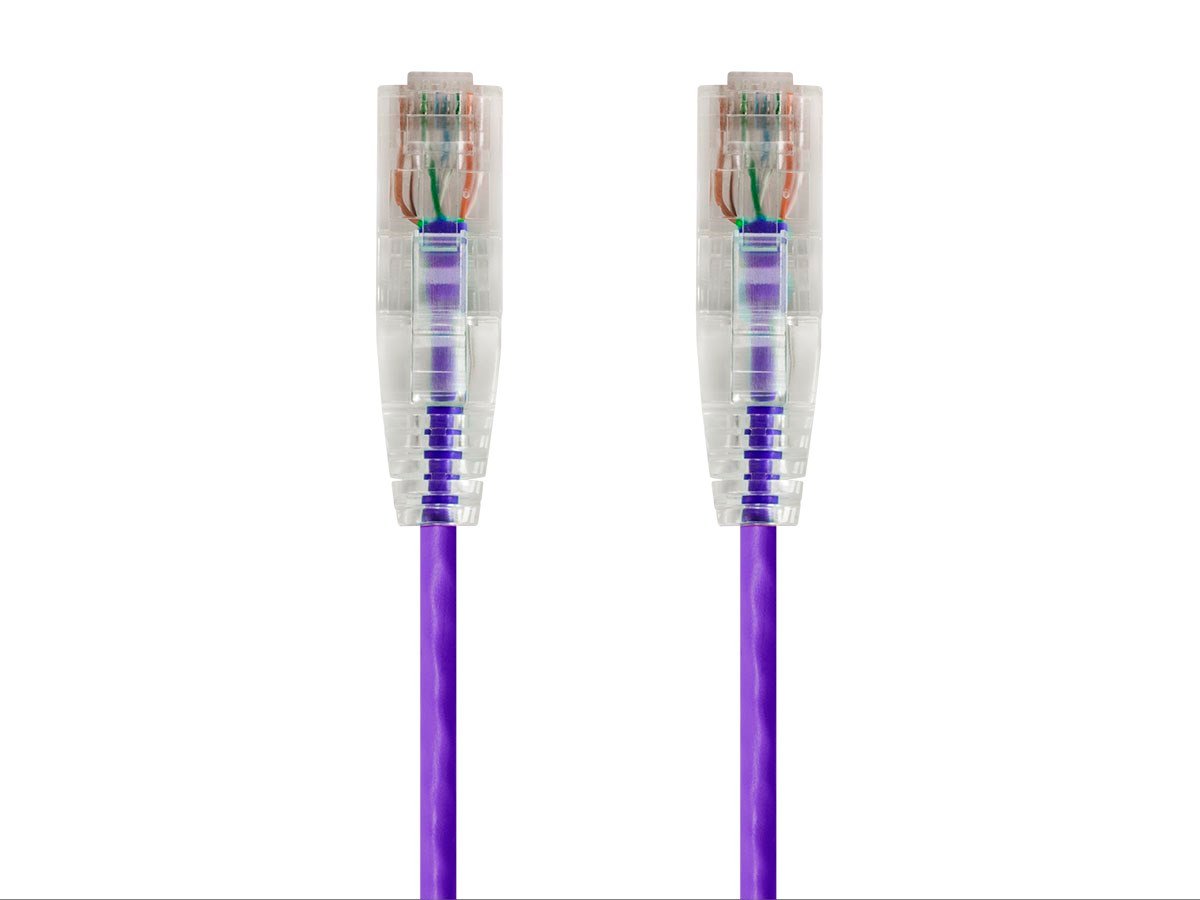 Photos - Ethernet Cable Monoprice Cat6 7ft Purple Component Level Patch Cable, UTP, 28AW 